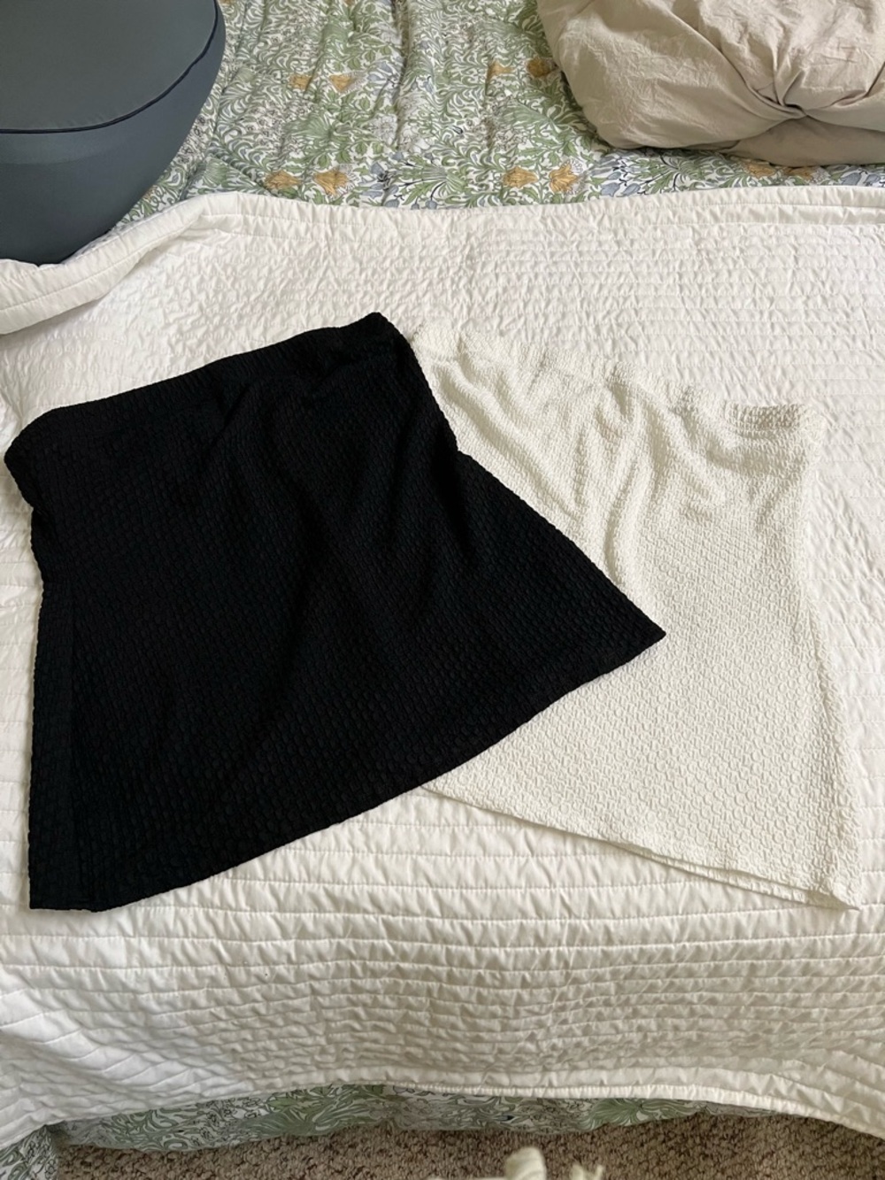 Like Love tube tanks in black and white.  Selling both together.
